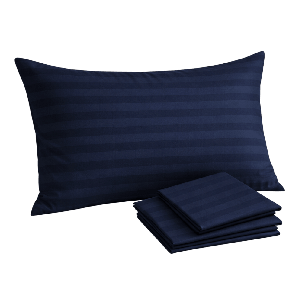 ปลอกหมอนหนุน CHARM ลายริ้วซาติน 20X30 นิ้ว สีน้ำเงินเข้ม_0